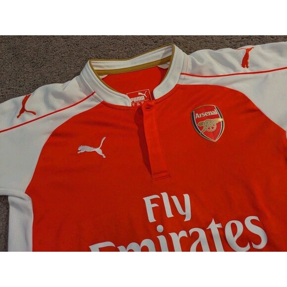 Puma 2015/16 Arsenal F.C. Red Soccer Jersey Youth Large - Picture 2 of 6
